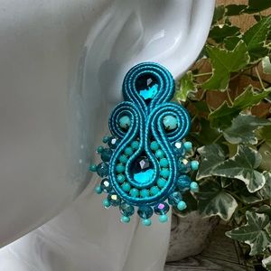 Elegant Art Deco-Inspired Soutache Earrings for Woman - Trendy Dangle Earrings